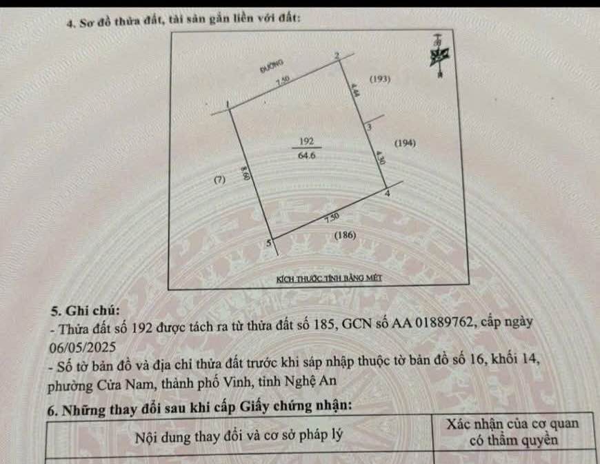 Đất nền Cửa Nam, TP Vinh 65m² giá 1 tỷ - Đầu tư lý tưởng!