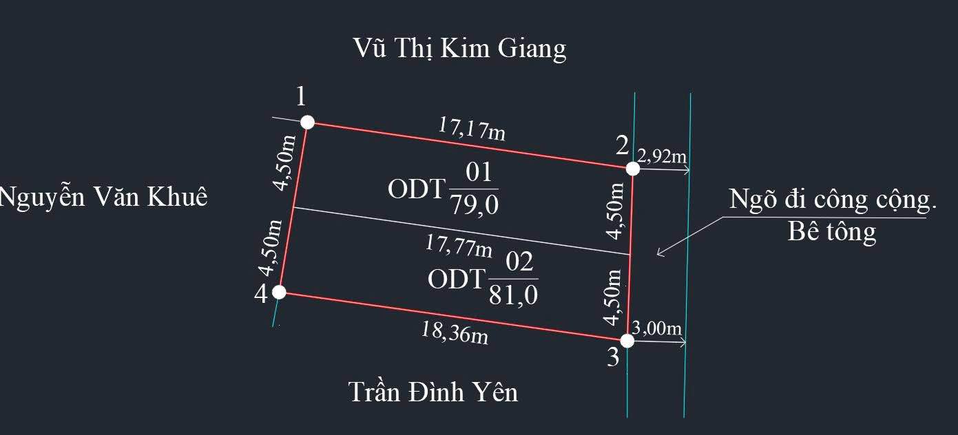 Đất nền Lê Lợi An Dương 79m² và 81m² - Giá chỉ 1.4 tỷ, đầu tư sinh lời!