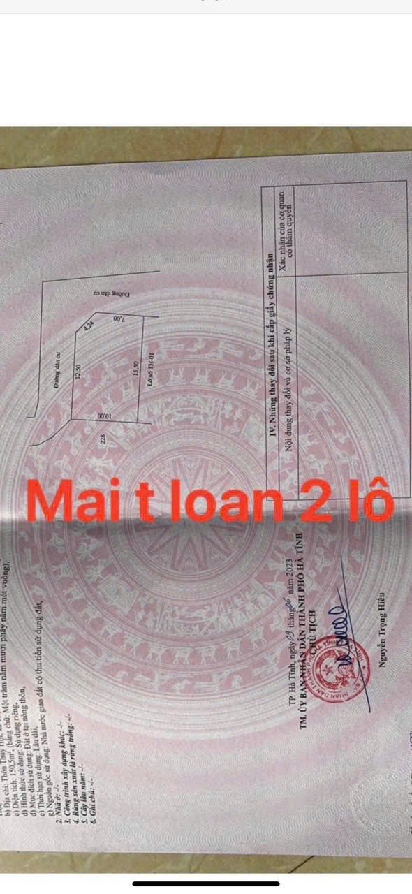 Đất quy hoạch Thạch Hưng Hà Tĩnh 150m² - Cơ hội đầu tư hấp dẫn!