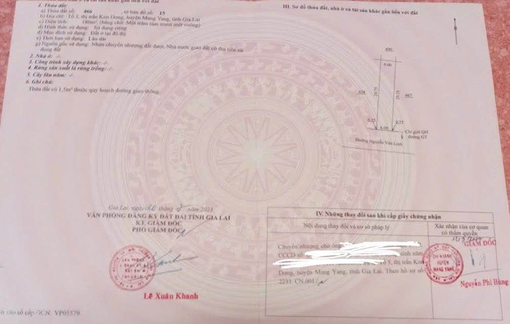 Bán đất ở Nguyễn Văn Linh, Mang Yang 180m² giá 1.57 tỷ - Vị trí đắc địa ngay trung tâm!