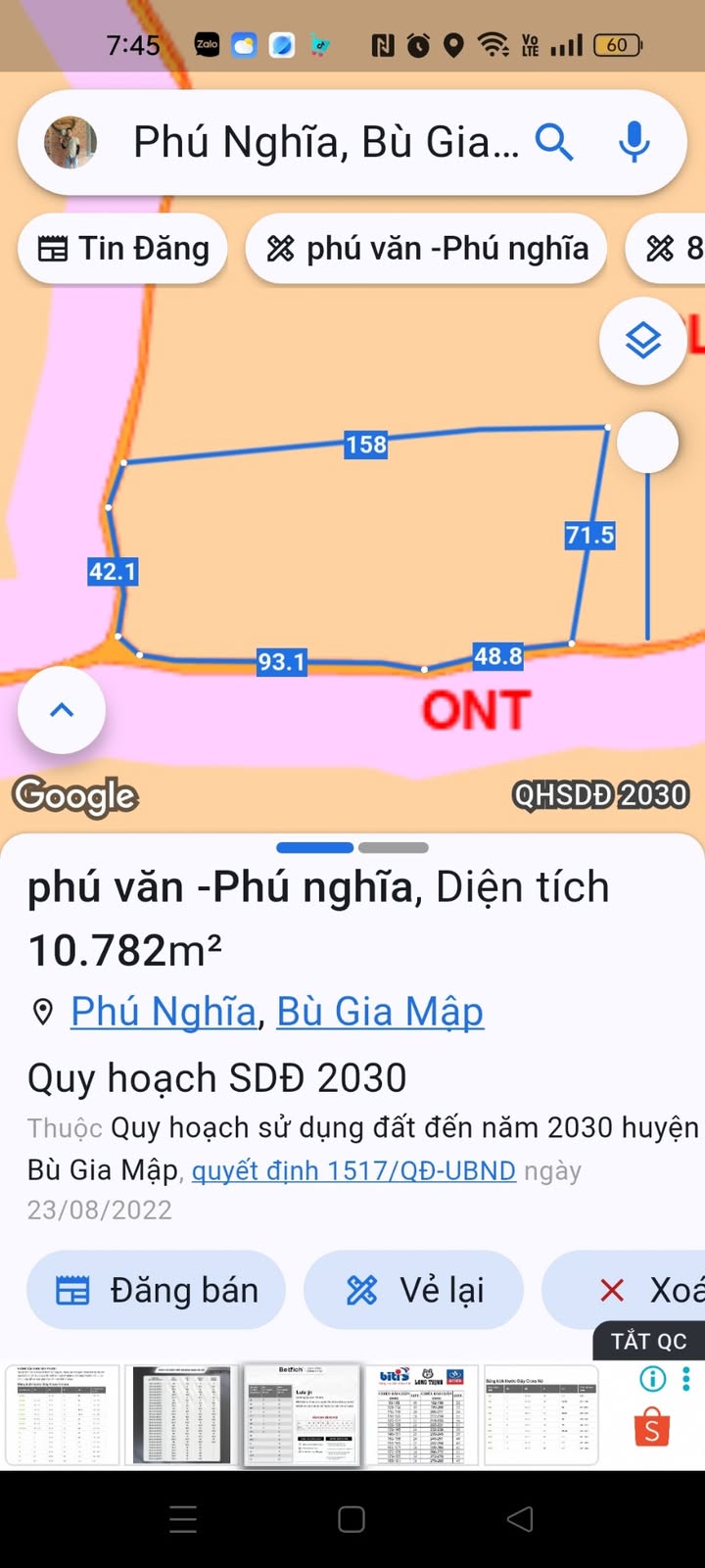 Farm 1ha Phú Văn, Bù Gia Mập - Giá 1.1 tỷ thương lượng, cơ hội đầu tư tuyệt vời!