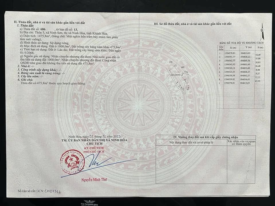 Đất nền Ninh Sơn Ninh Hòa 1.475m² giá chỉ 2.95 tỷ - Cơ hội đầu tư tuyệt vời!