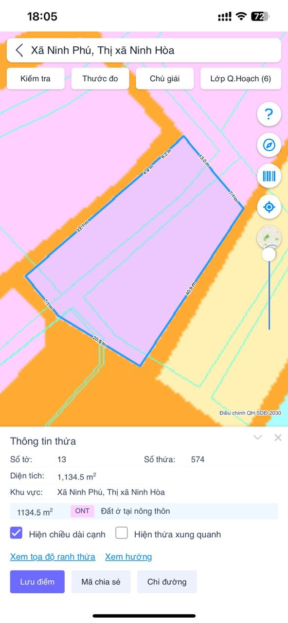 Đất thổ cư 720m² tại Hòa Thắng, Ninh Hòa - Giá chỉ 540 triệu, cơ hội đầu tư hấp dẫn!