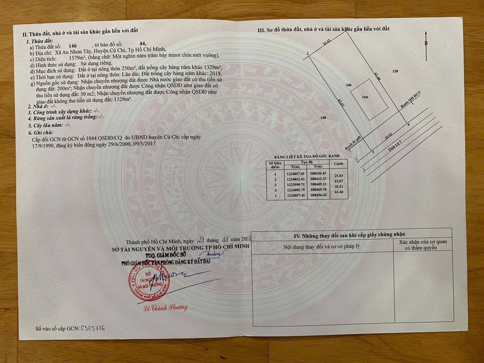 Đất nền xã An Nhơn Tây, Củ Chi 1579m² giá chỉ 15.5 tỷ - Đầu tư sinh lời tốt!