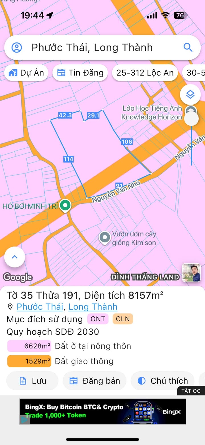 Đất nền xã Phước Thái, Long Thành, Đồng Nai 9350m² - Cơ hội đầu tư tuyệt vời!