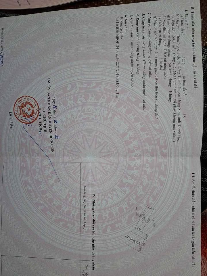 Đất nền chính chủ tại Đông Thanh, Đông Sơn 150m² - Giá thỏa thuận hấp dẫn!