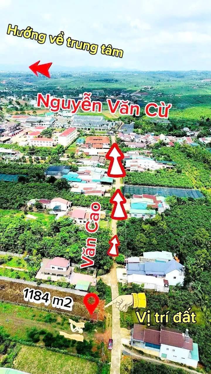 Đất thổ cư mặt đường Văn Cao, Bảo Lộc 1184m² giá 3.3 tỷ - Đầu tư sinh lời nhanh chóng!