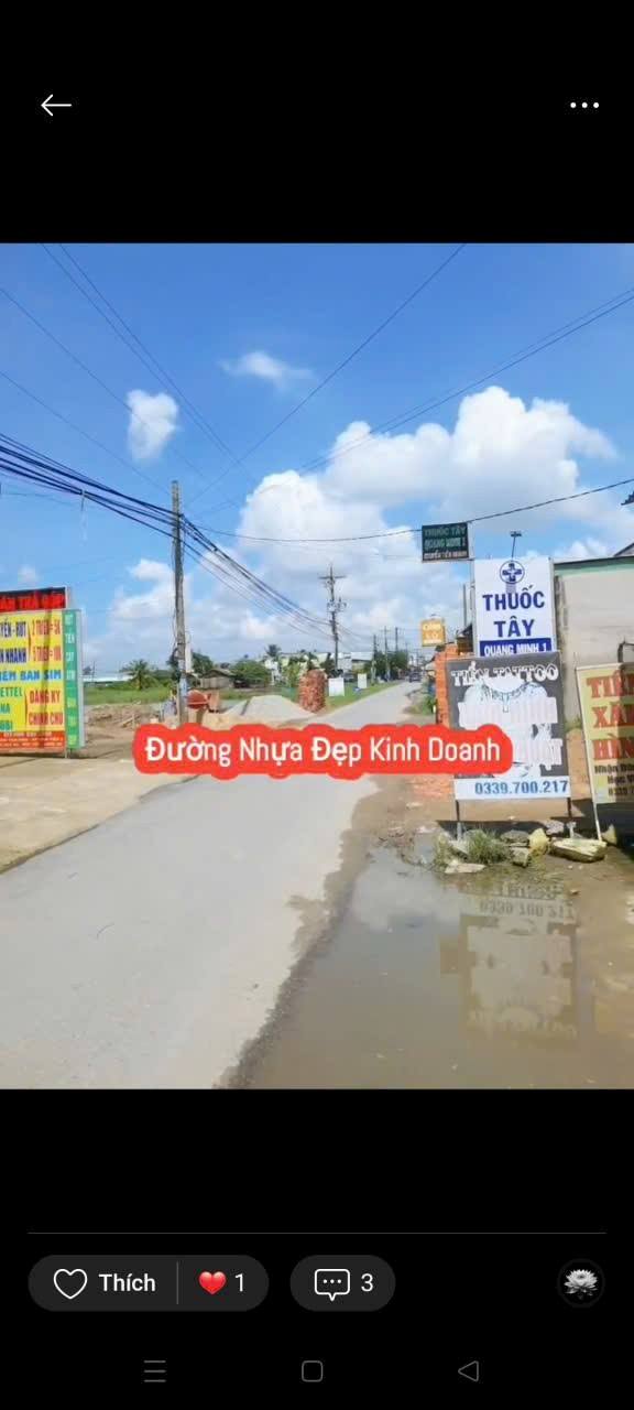 Đất mặt tiền Nhựa Tám Bình, Đức Hòa, Long An, 258m² giá 3.9 tỷ - Kinh doanh sầm uất!