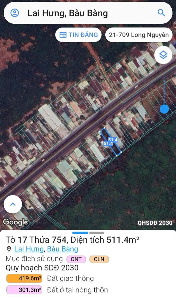 Bán lô đất mặt tiền Quốc Lộ 13, xã Lai Hưng, 510m² - Giá chỉ 5 tỷ!