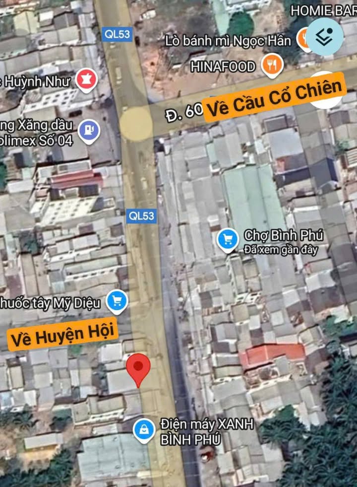 Đất mặt tiền Quốc Lộ 53, Bình Phú, Càng Long 185.6m² giá 3 tỷ - Đầu tư sinh lời nhanh!