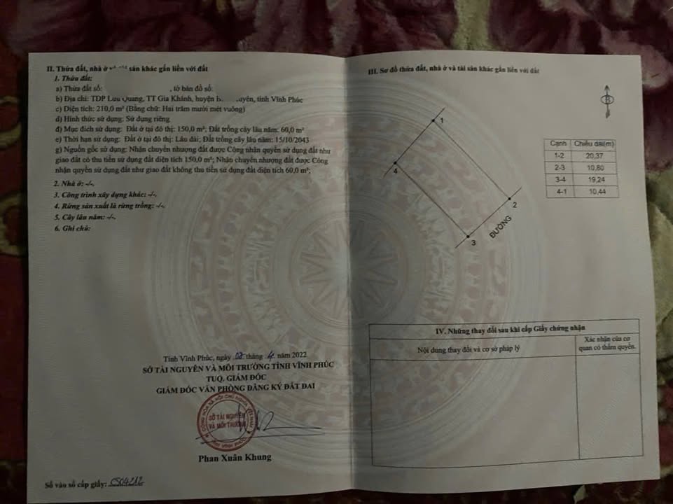 Đất nền TDP Lưu Quang, Gia Khánh 210m² giá 1 tỷ - Đầu tư sinh lời ngay!