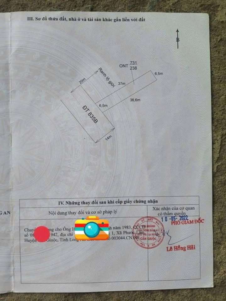 Bán đất ấp Lộc Tiền, xã Mỹ Lộc, 222m² giá 4.5 tỷ - Cơ hội kinh doanh hấp dẫn!