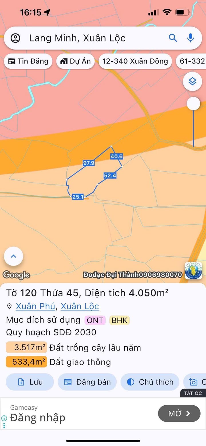 Đất thổ cư 300m² đường 773, xã Xuân Phú, giá thỏa thuận - Cơ hội đầu tư sinh lời!