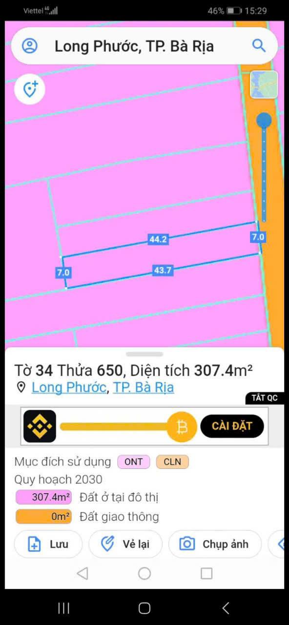 Đất nền 308m² Long Phước Bà Rịa - Vũng Tàu giá 2.2 tỷ - Cơ hội đầu tư vàng!