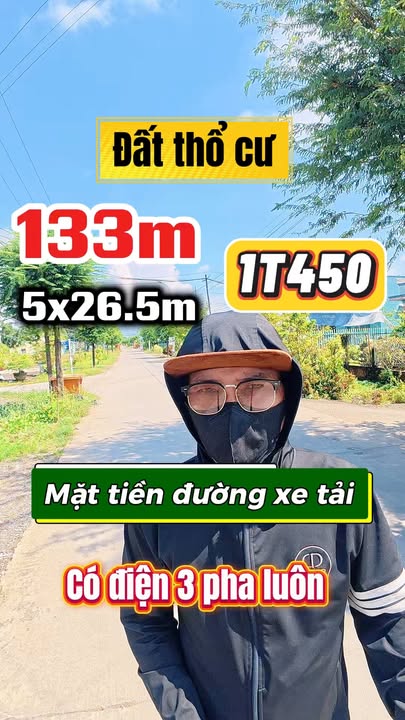 Đất thổ cư mặt tiền Trần Văn Nghĩa, Cần Giuộc, Long An, 133m² - Giá chỉ 1.45 tỷ!