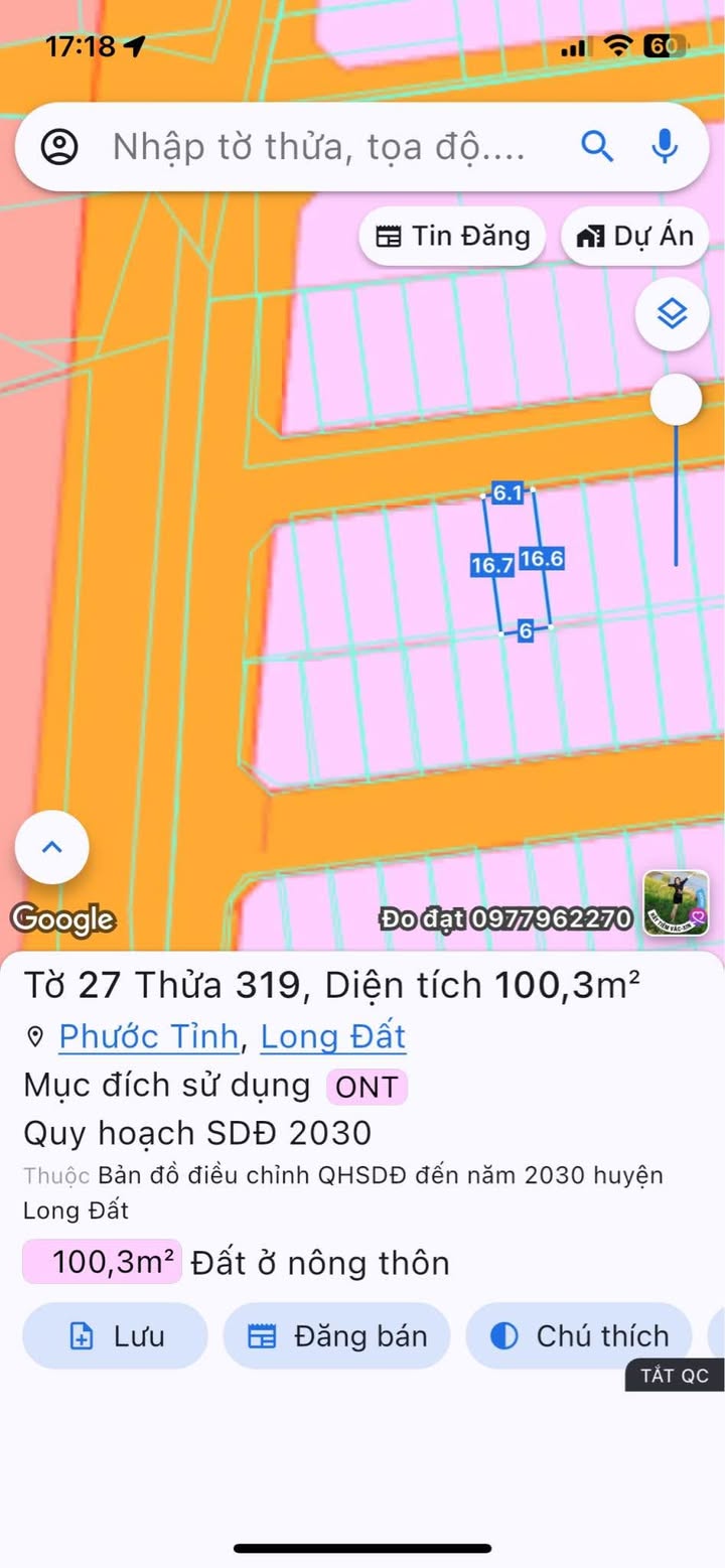 Đất thổ cư Phước Tỉnh, Long Điền 96m² giá 2.55 tỷ - Cách biển 200m!