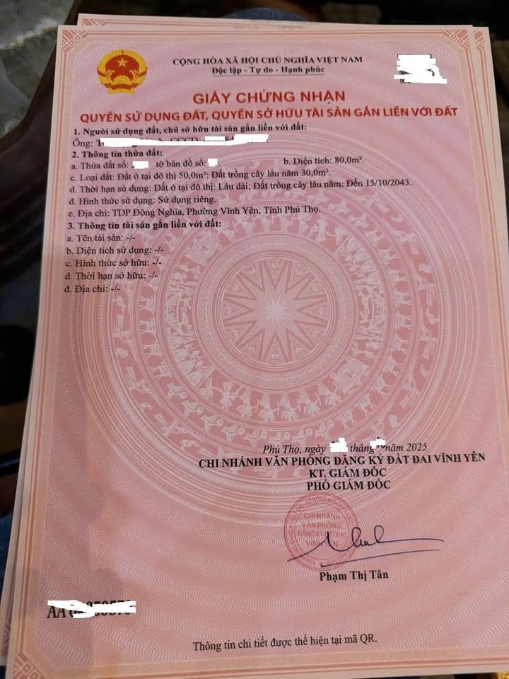 Đất nền Đồng Tâm Vĩnh Yên 80m² giá 1 tỷ - Đầu tư sinh lời cao!