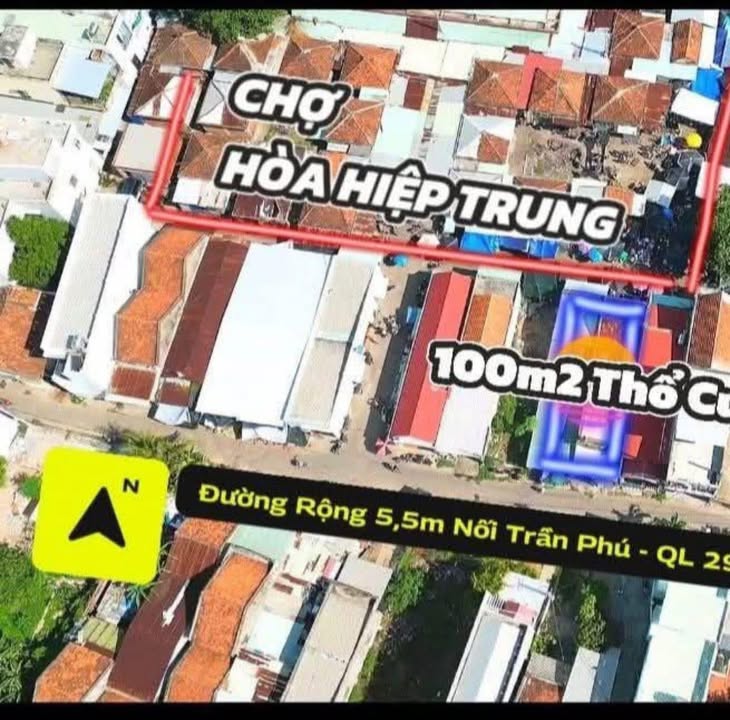 Nhà 2 Mặt Tiền Chợ Hòa Hiệp Trung, 100m² giá 1 tỷ - Cơ hội đầu tư hấp dẫn!