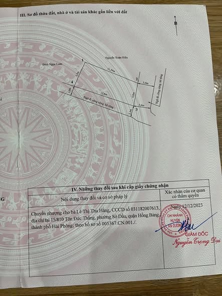 Lô đất Bạch Mai, Đồng Thái, An Dương 61.7m² giá chỉ 1.25 tỷ - Lô góc phong thủy tuyệt đẹp!