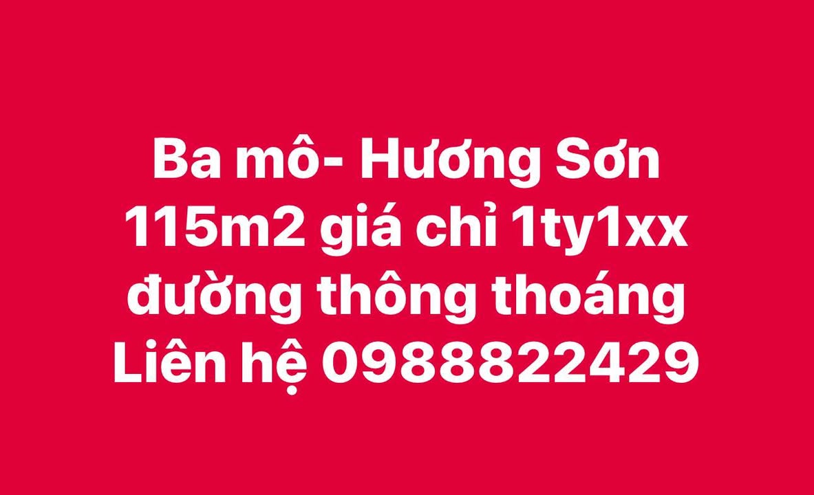 Đất nền Hương Sơn Tân Kỳ 115m² giá 1.1 tỷ - Đường thông thoáng, đầu tư sinh lời!