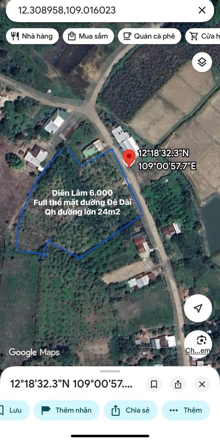 Đất nền Diên Lâm 6000m² giá 21 tỷ - Cơ hội đầu tư hấp dẫn!