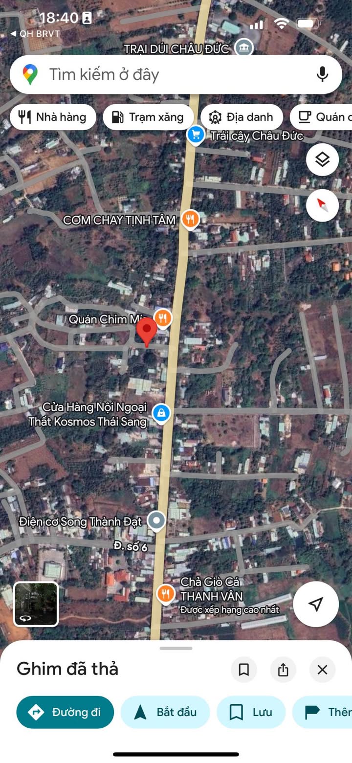 Đất thổ cư Nghĩa Thành Châu Đức 1185m² giá 7.2 tỷ - Sổ hồng riêng chính chủ!