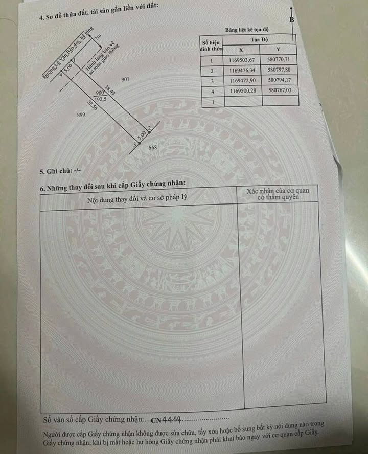 Đất thổ cư đường Lê Văn Bèo - Tân Trụ - Long An 192m² giá 950 triệu - Đầu tư sinh lời ngay!