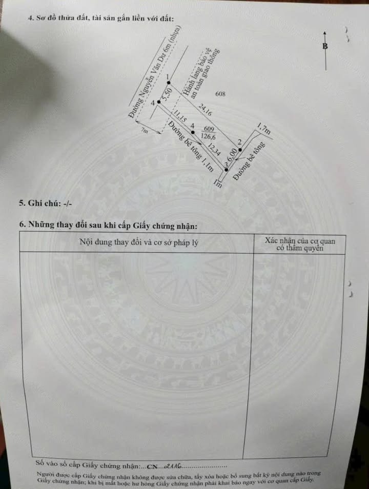 Đất nền 124m² mặt tiền đường Nguyễn Văn Dư chỉ 540 triệu - Cơ hội đầu tư tuyệt vời!