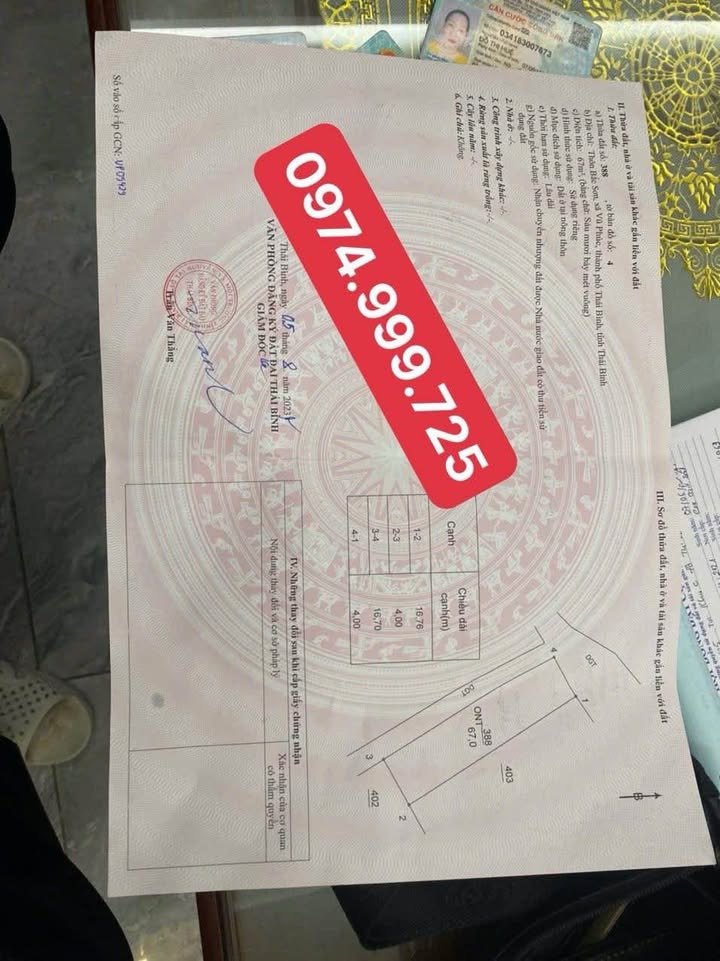 Đất lô góc 67m² tại Vũ Phúc, Thái Bình giá 1 tỷ - Vị trí đẹp, pháp lý rõ ràng!