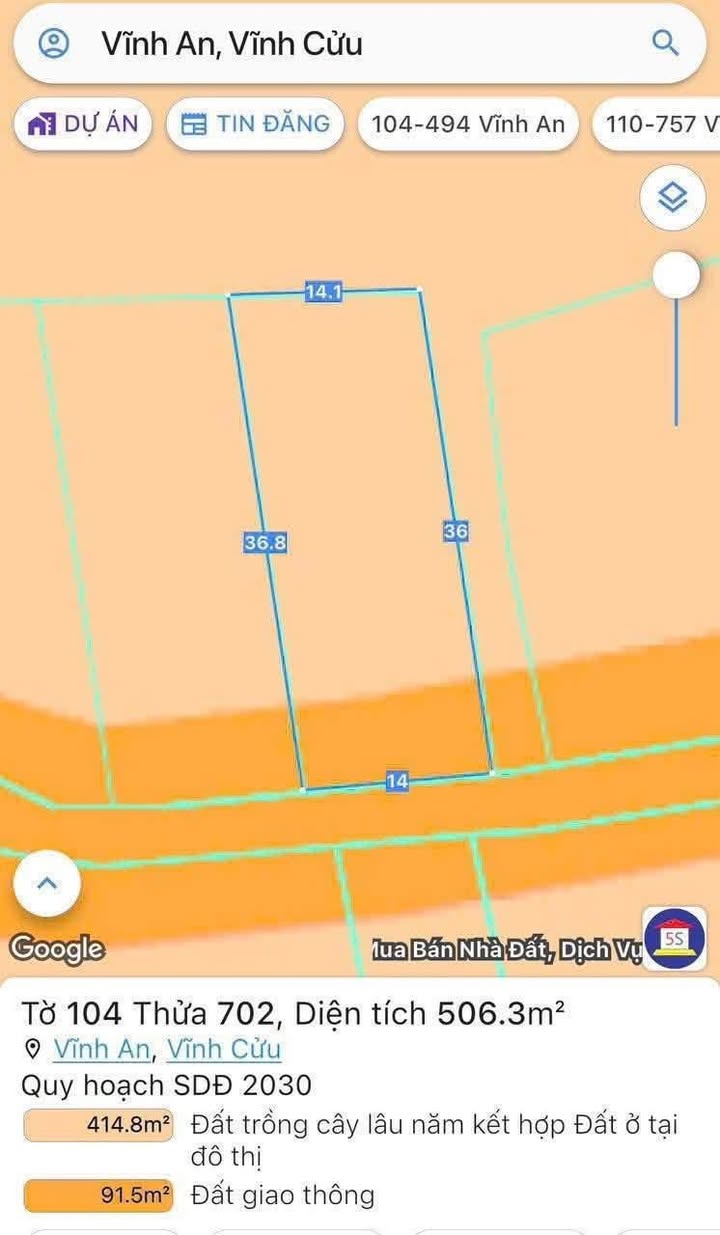 Đất mặt tiền đường bê tông 500m² xã Trị An, giá chỉ 1,2 tỷ - Cơ hội đầu tư hấp dẫn!