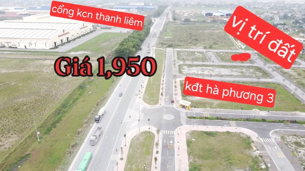 Bán lô đất 83m² KDT Nam Phủ Lý - Giá 1.95 tỷ, cơ hội đầu tư hấp dẫn!