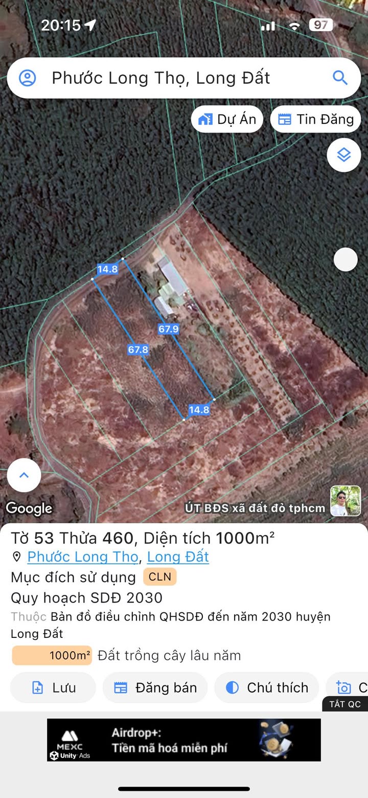 Đất nền 1 Sào Phước Long Thọ 1000m² chỉ 1.2 tỷ - Thích hợp làm nhà vườn!