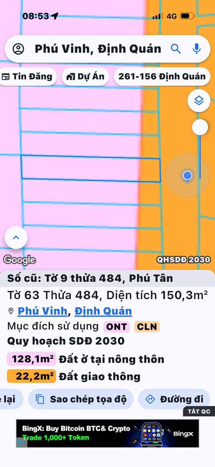 Đất nền Phú Vinh Định Quán 150m² giá chỉ 320 triệu - Sổ hồng chính chủ!