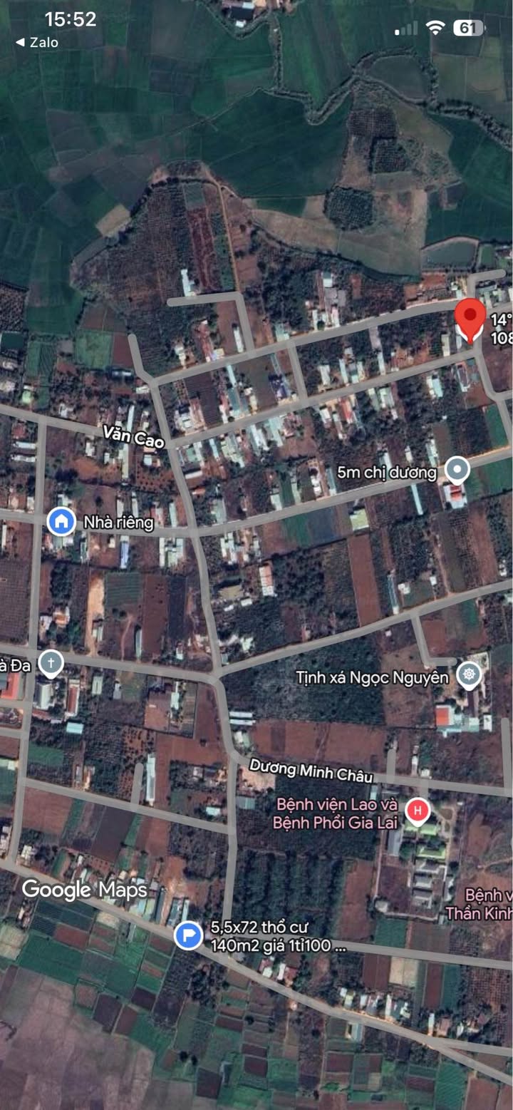 Đất mặt tiền Văn Cao, Pleiku 225m² chỉ 500 triệu - Đầu tư sinh lời ngay!