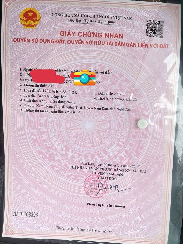 Đất lô góc Nam Thái, Nam Đàn 200m² giá chỉ 5xx triệu - Đầu tư sinh lời!