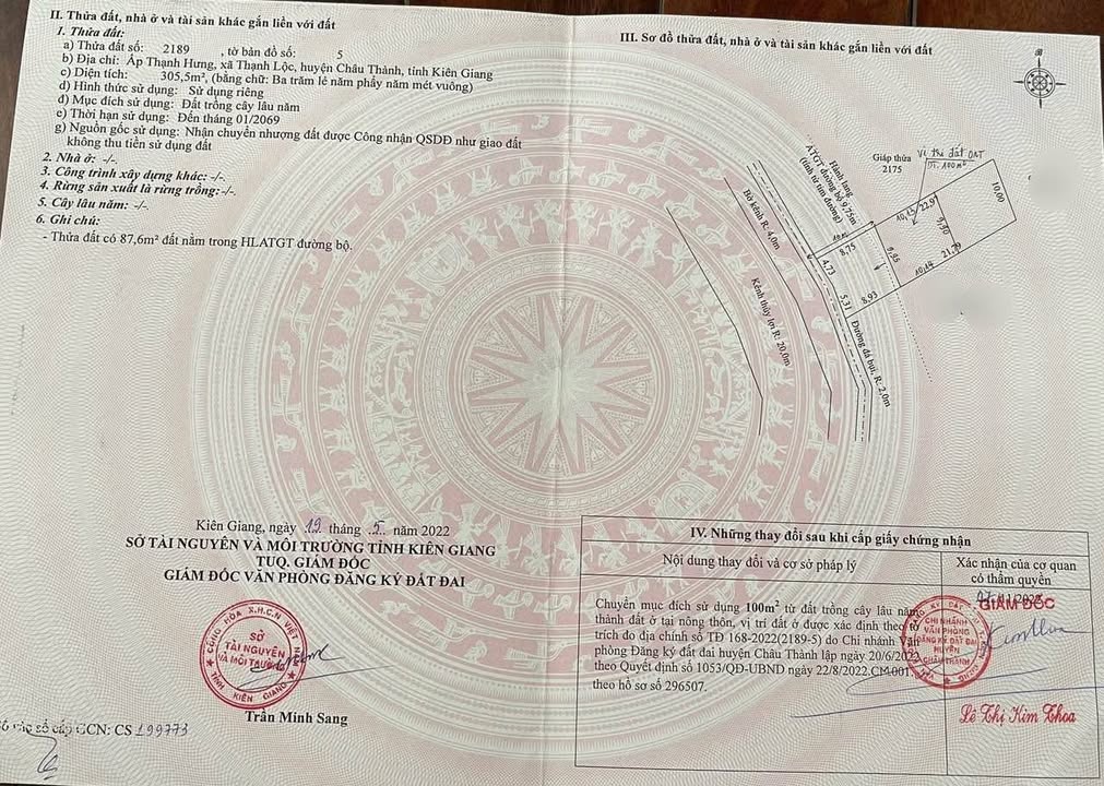 Đất thổ cư ấp Thạnh Hưng, xã Thạnh Lộc, An Giang 300m² - Giá chỉ 980 triệu!