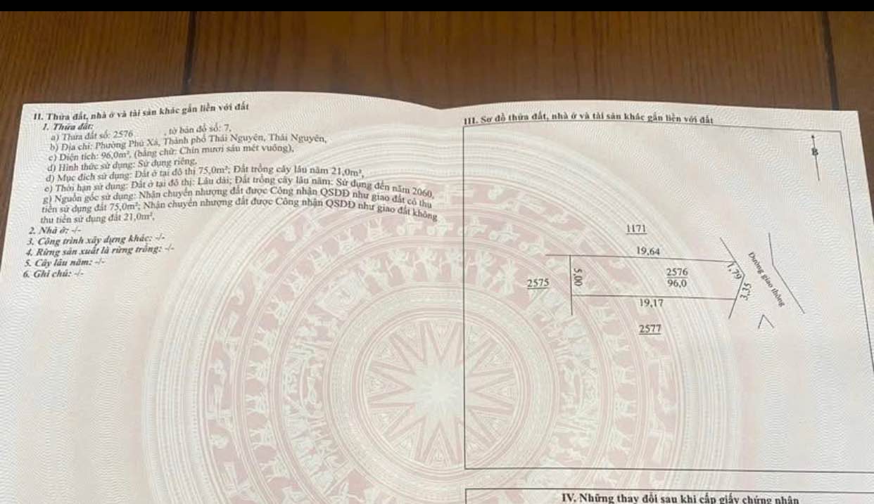 Đất thổ cư Tích Lương Thái Nguyên 96m² giá chỉ 700 triệu - Hướng Đông thuận lợi!