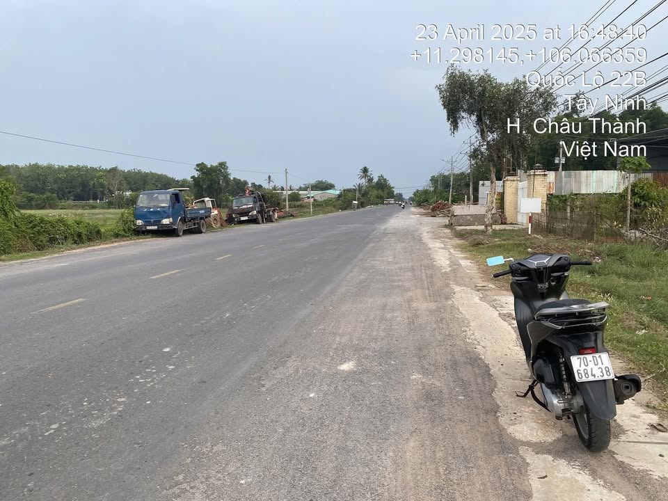 Đất thổ cư mặt tiền Quốc lộ 22B, Châu Thành - Diện tích 1071m² - Giá thỏa thuận, chủ cần bán gấp!