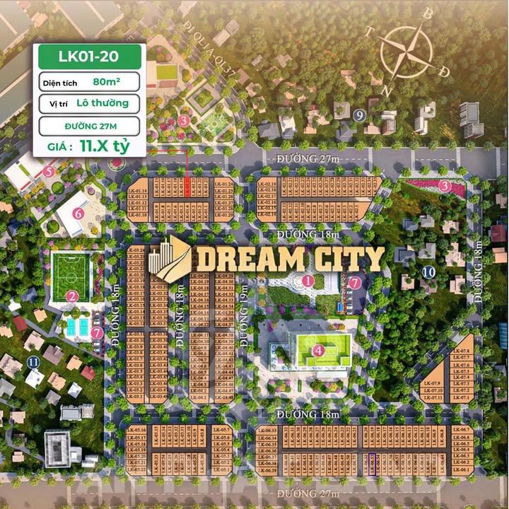 Shophouse LK01-20 Bắc Giang 80m² giá 11 tỷ - Kinh doanh sầm uất ngay mặt đường!