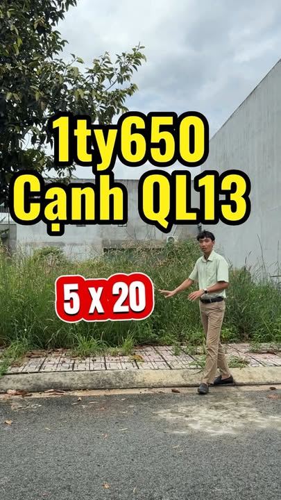Đất thổ cư 100m² Thới Hòa, giá 1.65 tỷ - Vị trí đắc địa gần QL13!