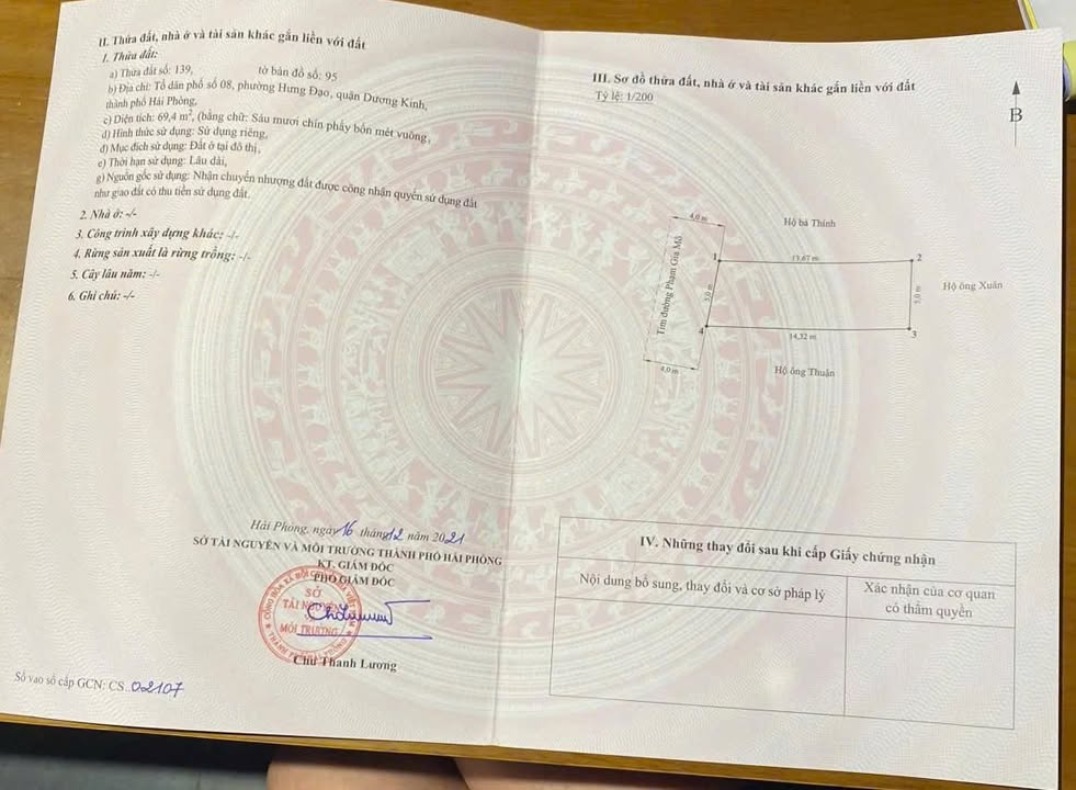 Đất mặt đường Phạm Gia Mô, Dương Kinh 69m² giá 2.5 tỷ - Đầu tư sinh lời cao!