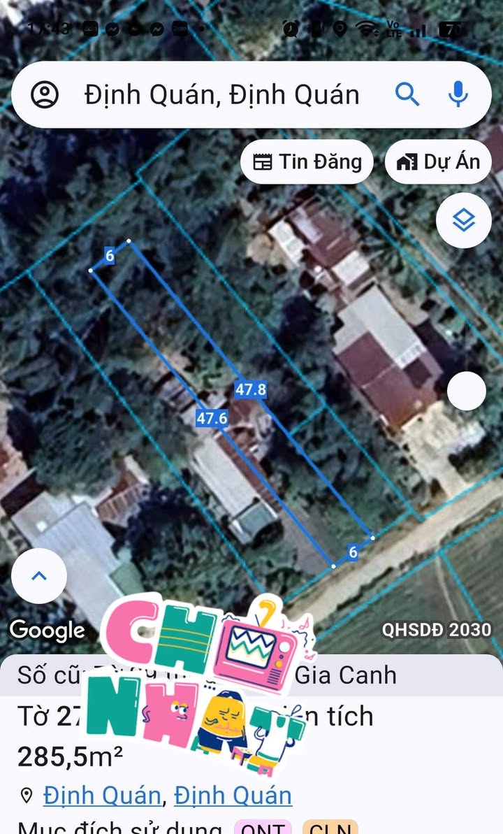 Đất thổ cư xã Gia Canh, Định Quán 286m² giá 650 triệu - Cơ hội đầu tư hấp dẫn!