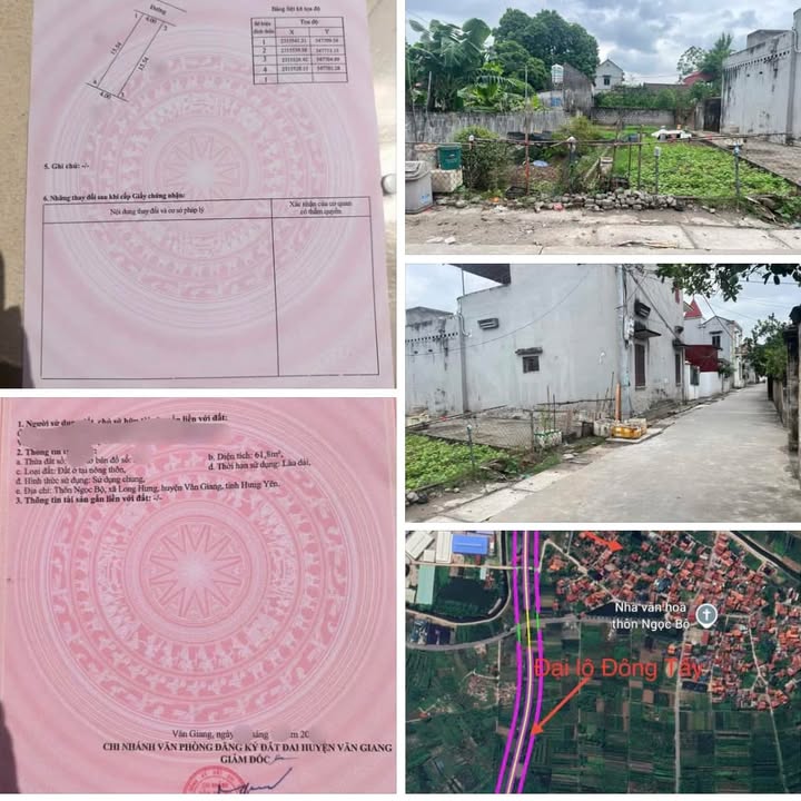 Đất nền Long Hưng, Văn Giang 61,8m² giá 3 tỷ - Đầu tư sinh lời ngay!