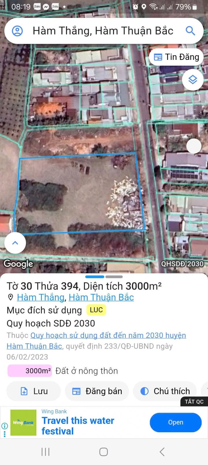 Đất mặt tiền đường Kim Ngọc, xã Hàm Thắng, 3000m² giá 13.5 tỷ - Cơ hội đầu tư hấp dẫn!