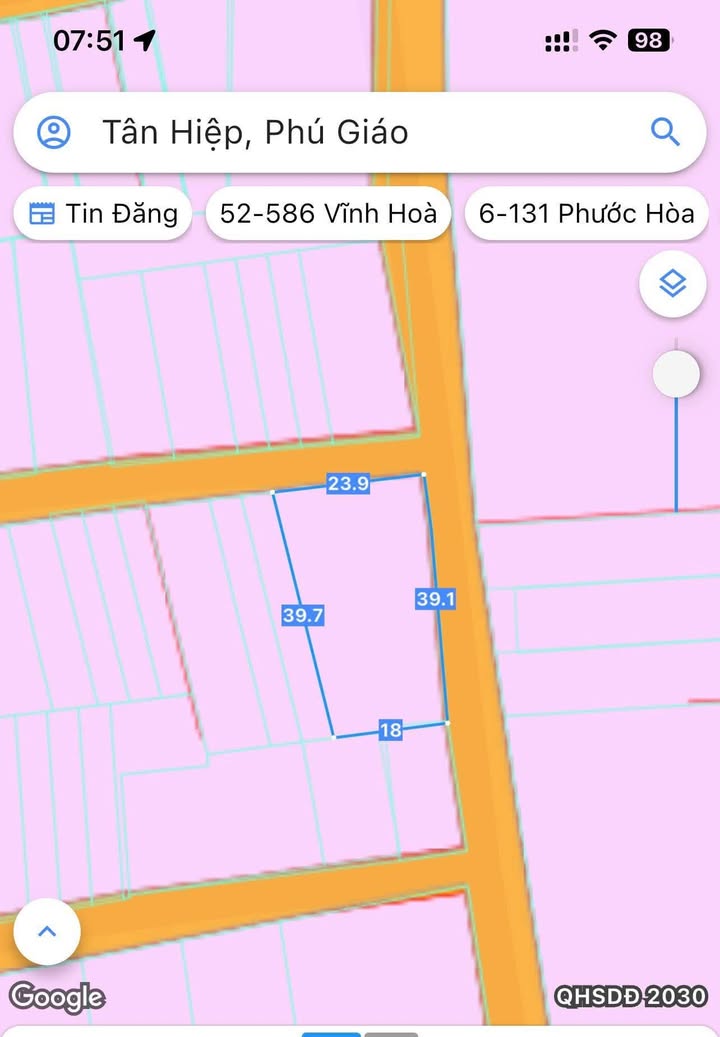 Đất nền Tân Hiệp, Phú Giáo 32m² giá thỏa thuận - Vị trí đẹp, tiện lợi cho kinh doanh!