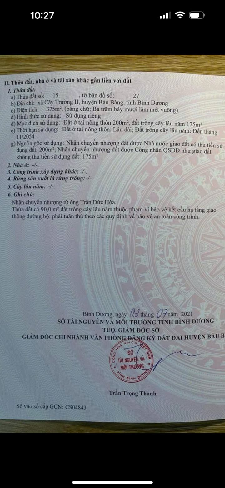 Đất nền KDC Cờ Đỏ, Bàu Bàng, 375m² - Đầu tư sinh lời ngay!