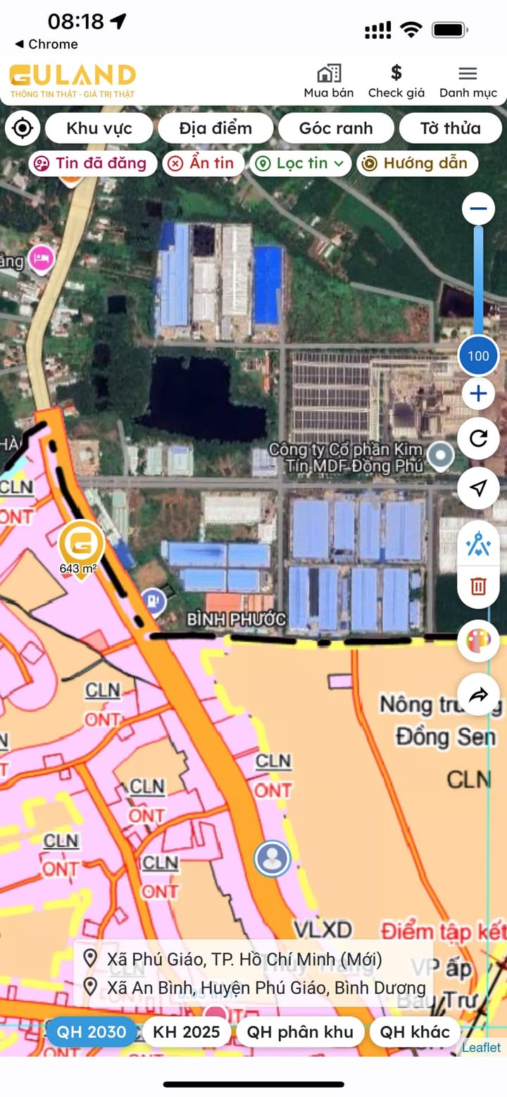 Đất nền Phú Giáo 1540m² giá 420 triệu - Vị trí đắc địa, đầu tư sinh lời!