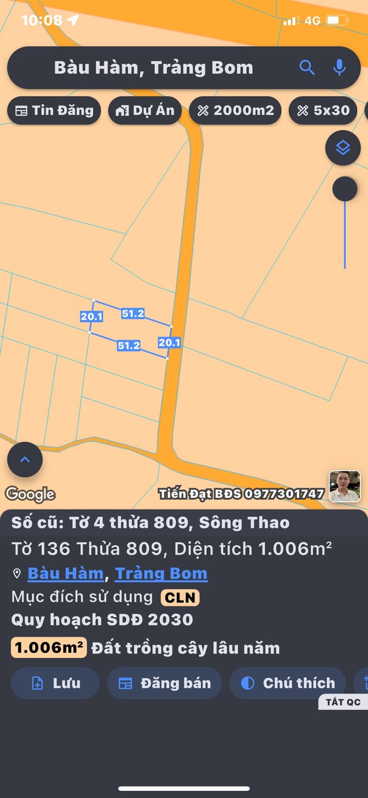 Đất nền Sông Thao 1020m² giá 1.55 tỷ - Sổ đỏ chính chủ, mặt tiền đường nhựa!