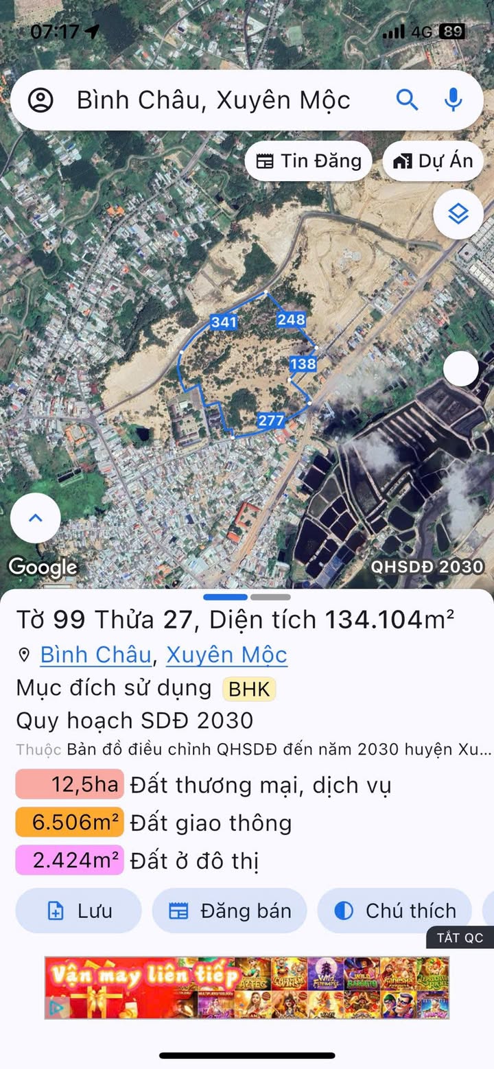 Đất dự án Bình Châu, Xuyên Mộc, Bà Rịa - Vũng Tàu 235.000m² - Cơ hội đầu tư hấp dẫn!