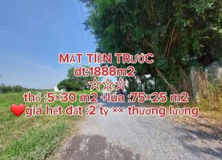 Đất thổ cư 1888m² Hòa Khánh Nam, Đức Hòa - Giá chỉ 2.25 tỷ, thương lượng tốt!